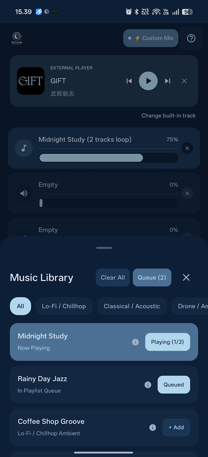 Sonorix Offline Music Library Selector